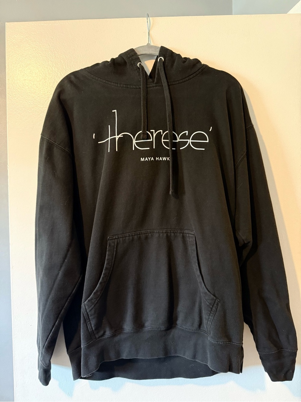 'Therese' Black Crewneck Hoodie